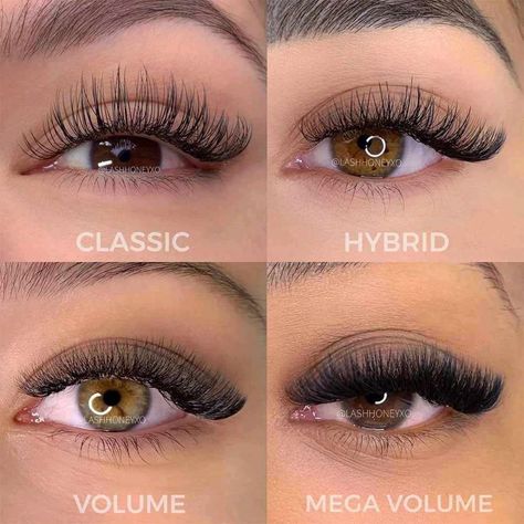 Wispy lash extensions