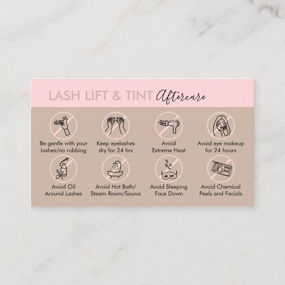 Lash lift and tint aftercare